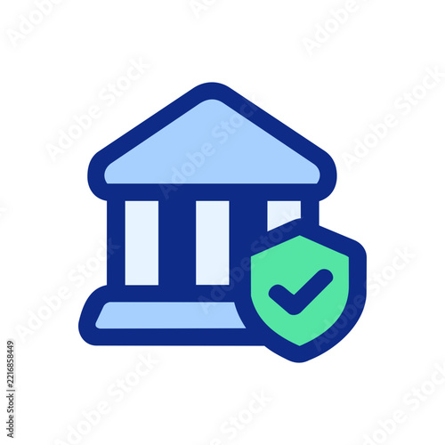 bank finance safety icon button simple