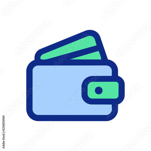 wallet with money icon simple 