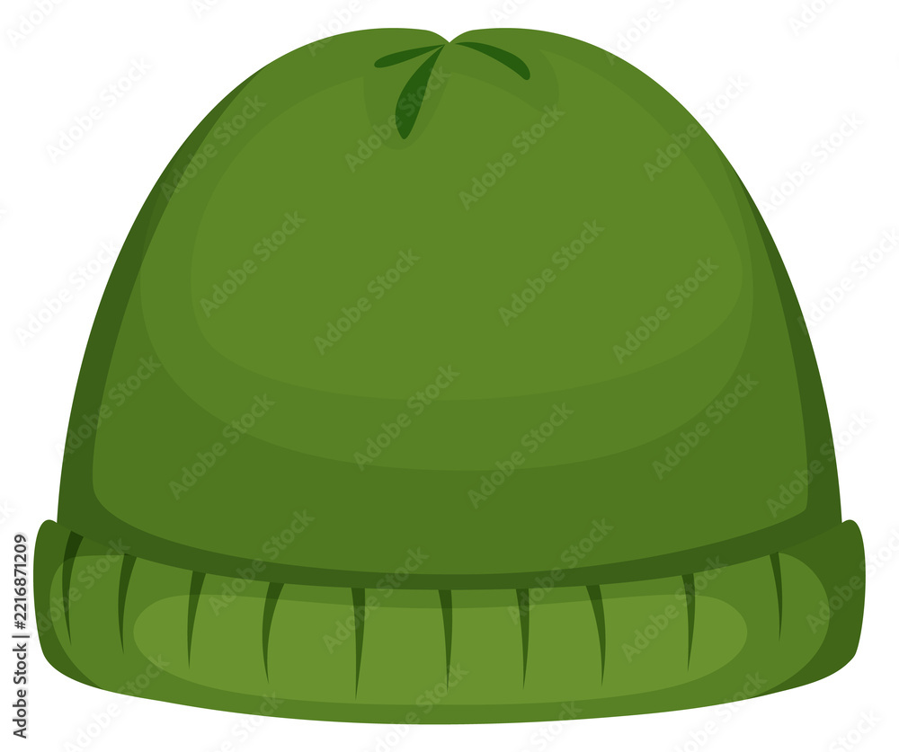 Fototapeta premium A green hat with a green stem