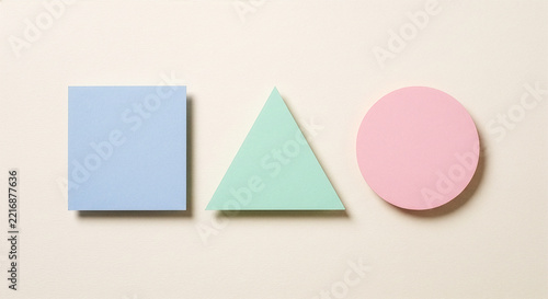 Minimal Pastel Geometric Shapes Composition