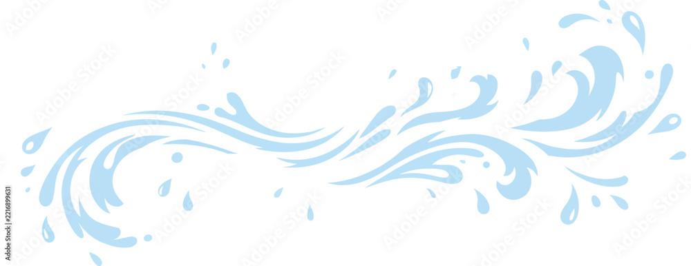 Naklejka premium Abstract water splash wave design element