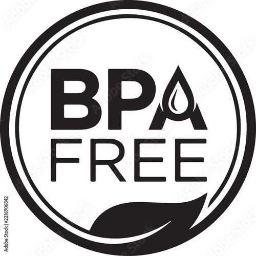 BPA free eco friendly water bottle safety certification logo design