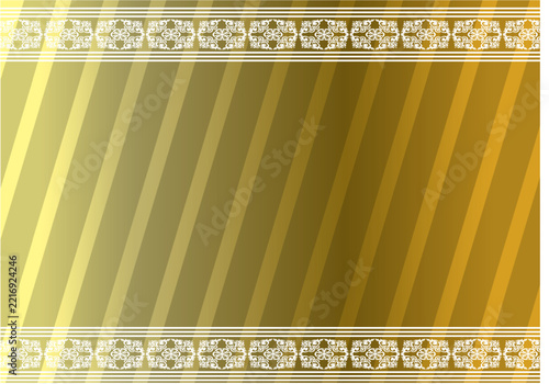 Elegant Gold Diagonal Striped Background with Ornate Borders