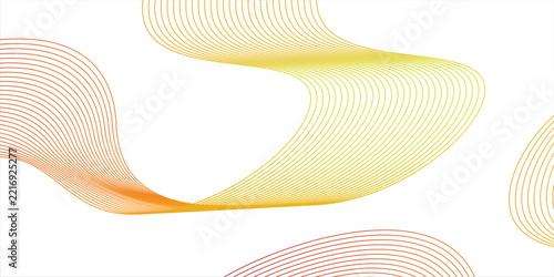 Abstract Orange Yellow Wavy Line Art Background Vector Design