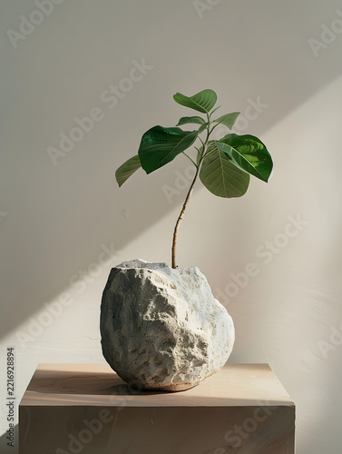 Bonsai tree in the stone