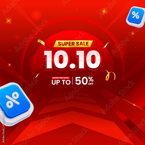Super sale promotion event banner template