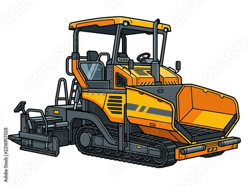Depicting Asphalt Paver Machine Stunning Creative Visual