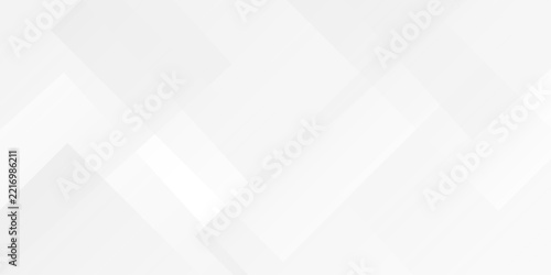 Abstract white and gray banner overlap triangle cube technology brochure diamond web design. rectangle white web material triangle tech element transparent layers banner background.