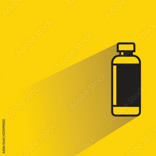 bottle icon with drop shadow yellow background