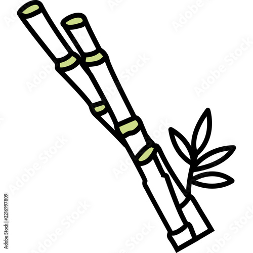 Bamboo stalks with highlighted nodes Icon