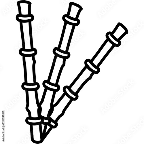 Bamboo stems in spread cluster Icon