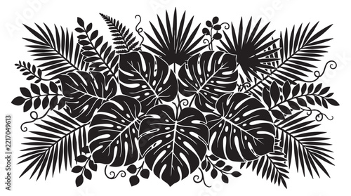 black and white floral pattern