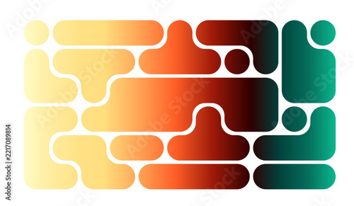  Colorful Abstract Gradient Shapes Background, rounded cross and circle puzzle blocks composition for modern banner, poster, wallpaper and vibrant presentation design