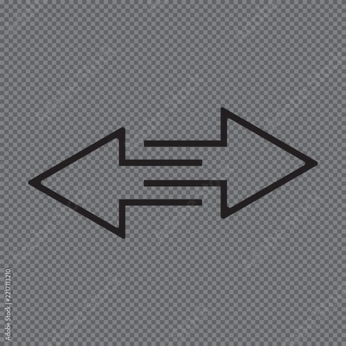 Bidirectional Arrows Icon, Two Way Transfer and Exchange Symbol