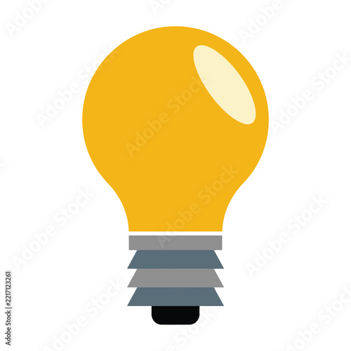 Yellow Light Bulb Icon Representing Innovation and Creative Thinking Concepts