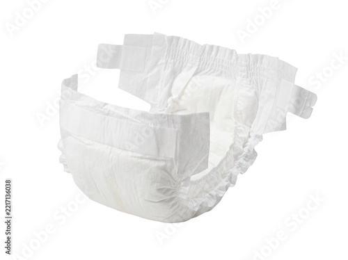 White Baby Diaper PNG Transparent Background, Isolated Soft Disposable Nappy Cutout for Newborn Care, Hygiene and Childcare