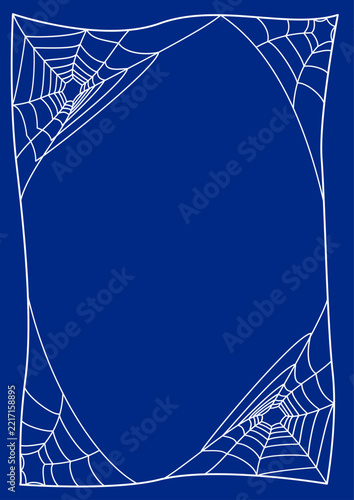 Rectangular spiderweb frame with space for text