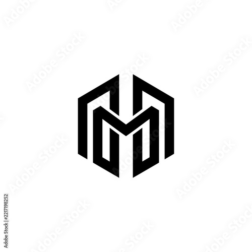 Letter M Polygon Building Logo