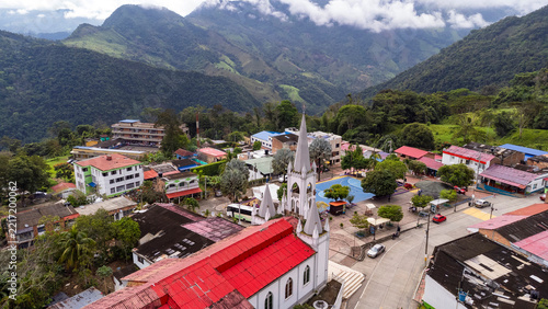 San Pablo de Borbur, Boyacá - Colombia. March 11, 2026. Aerial drone view; it is located 830 meters above sea level.
