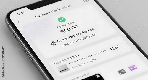 Mobile phone screen showing a successful digital payment confirmation for a store