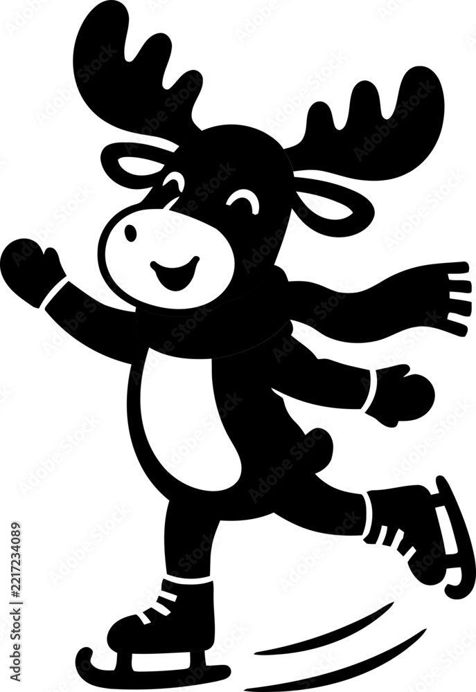 Fototapeta premium animals cartoon mascot collection for Christmas holiday design 