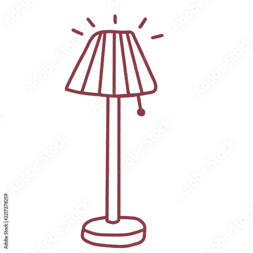 pink lamp isolated on white