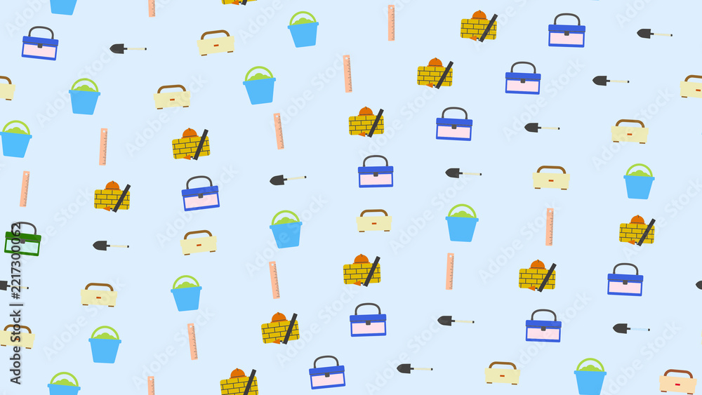 Construction Tools and Materials Pattern