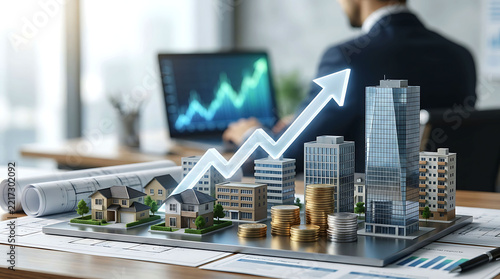 Real estate investment growth and financial profit market analysis business