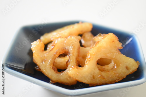 れんこんの甘辛焼き