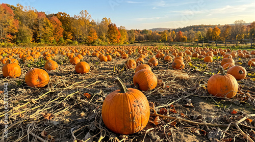 pumpkins on a field