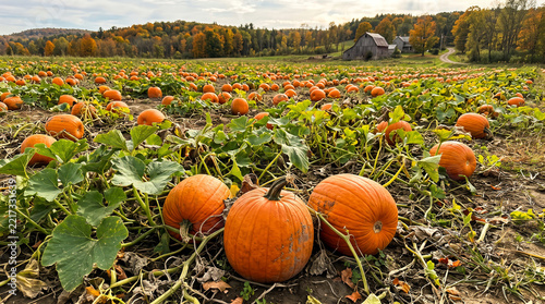 pumpkin patch in autumn