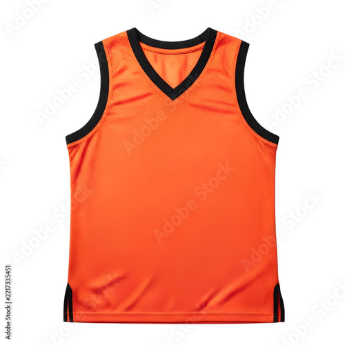 Bright orange sleeveless sports vest