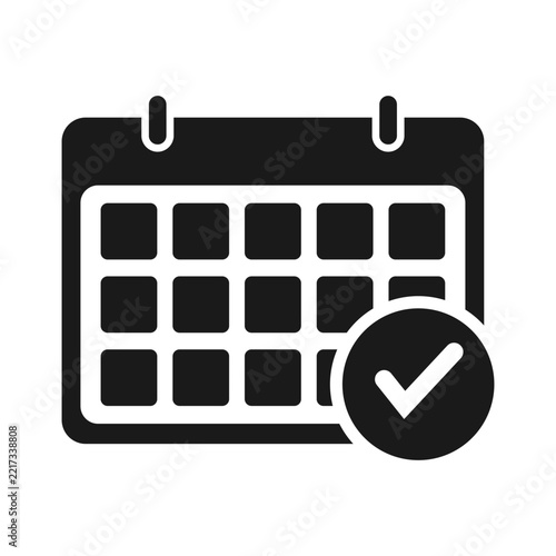 Simple Calendar Date Icon Vector for Event Reminder, Agenda, and Deadline