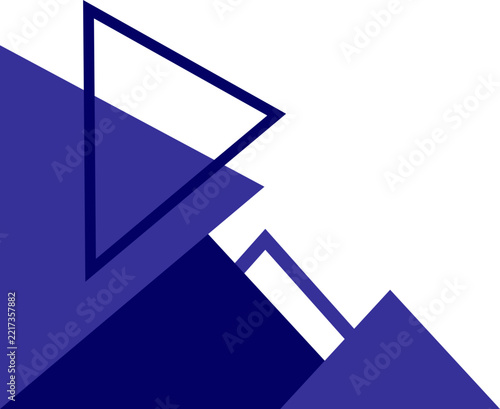 Blue Geometric Triangle