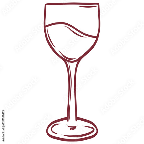 glass of red wine alcohol illustrations hand drawn icon vector change color social gathering 