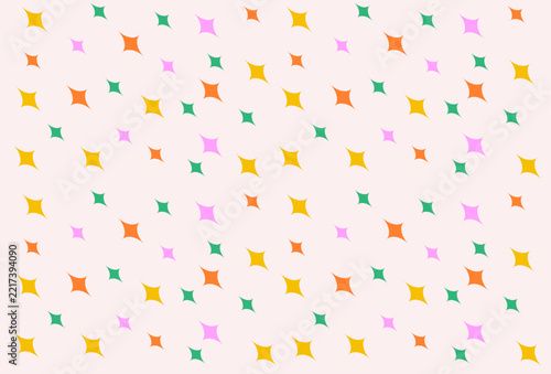 Colorful Sparkling Star Seamless Pattern Vector Background