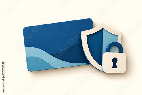 Paper Cut Blank Payment Card with Shield