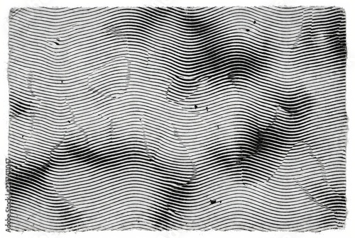 Black and white halftone dot pattern with distressed arunge texture, vintage newspaper print effect. and grainy noise overlay background