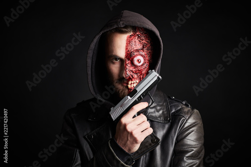 Obraz na plátně Hooded Burned Assassin