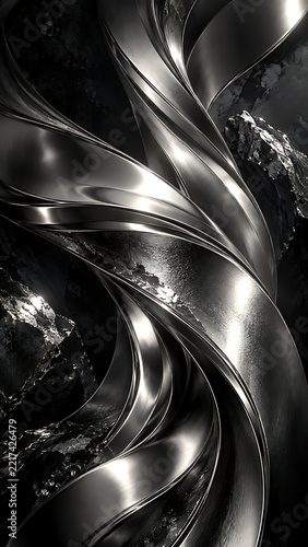 Dark abstract silver background