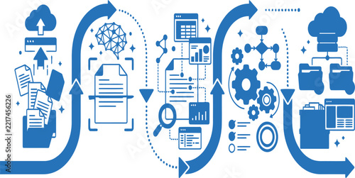 Isometric Cloud Server Security and Network Infrastructure Concept