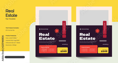 Modern real estate flyer template