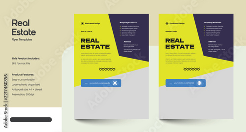 Modern real estate flyer template