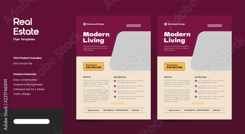 Modern real estate flyer template