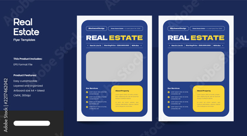 Modern real estate flyer template