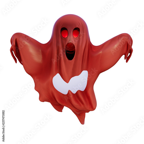 Red Ghost Halloween Character Scary Horror Costume
