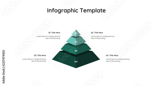 set of pyramid vector infographic template