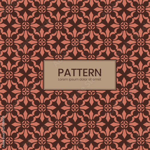 Brown batik pattern with modern design 