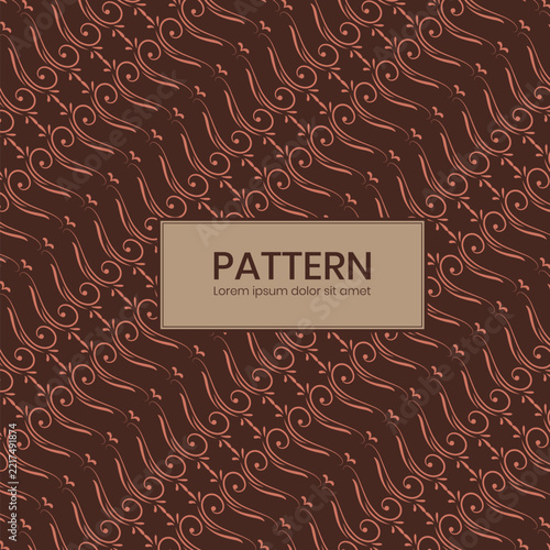 Brown batik pattern with modern design 