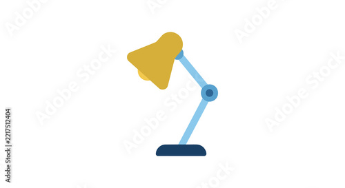 Adjustable desk lamp illustration on a white background simplified design